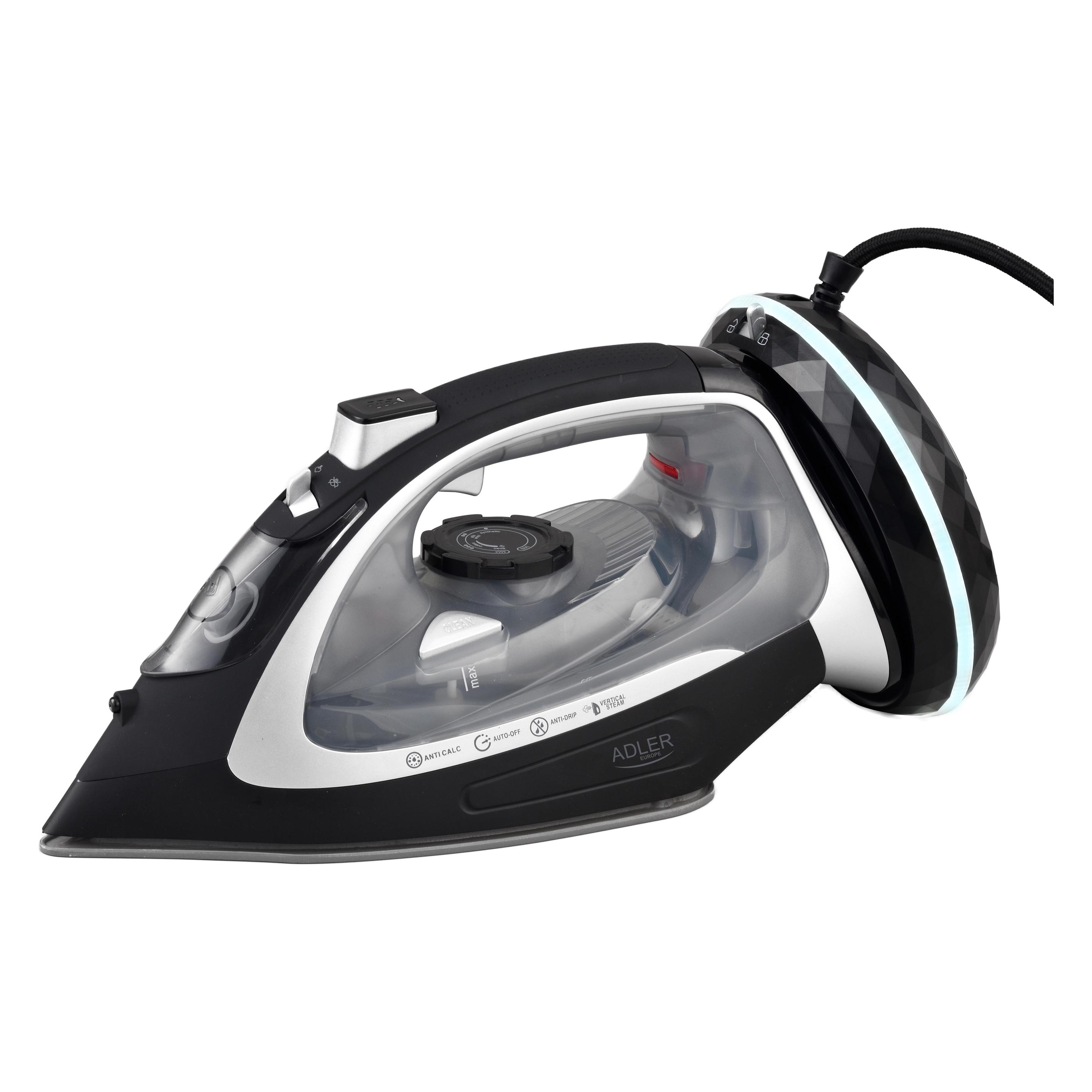 Adler Dampfbügeleisen | AD 5043 | Dampfbügeleisen | 2800 W | Fassungsvermögen des Wassertanks 300 ml | (2800 W, 30 g/min) (ad_5043)