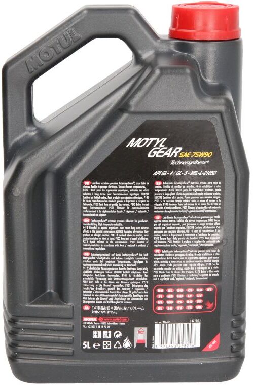 Vaihteistoöljy Motul 109057 Motylgear 75w90 5l