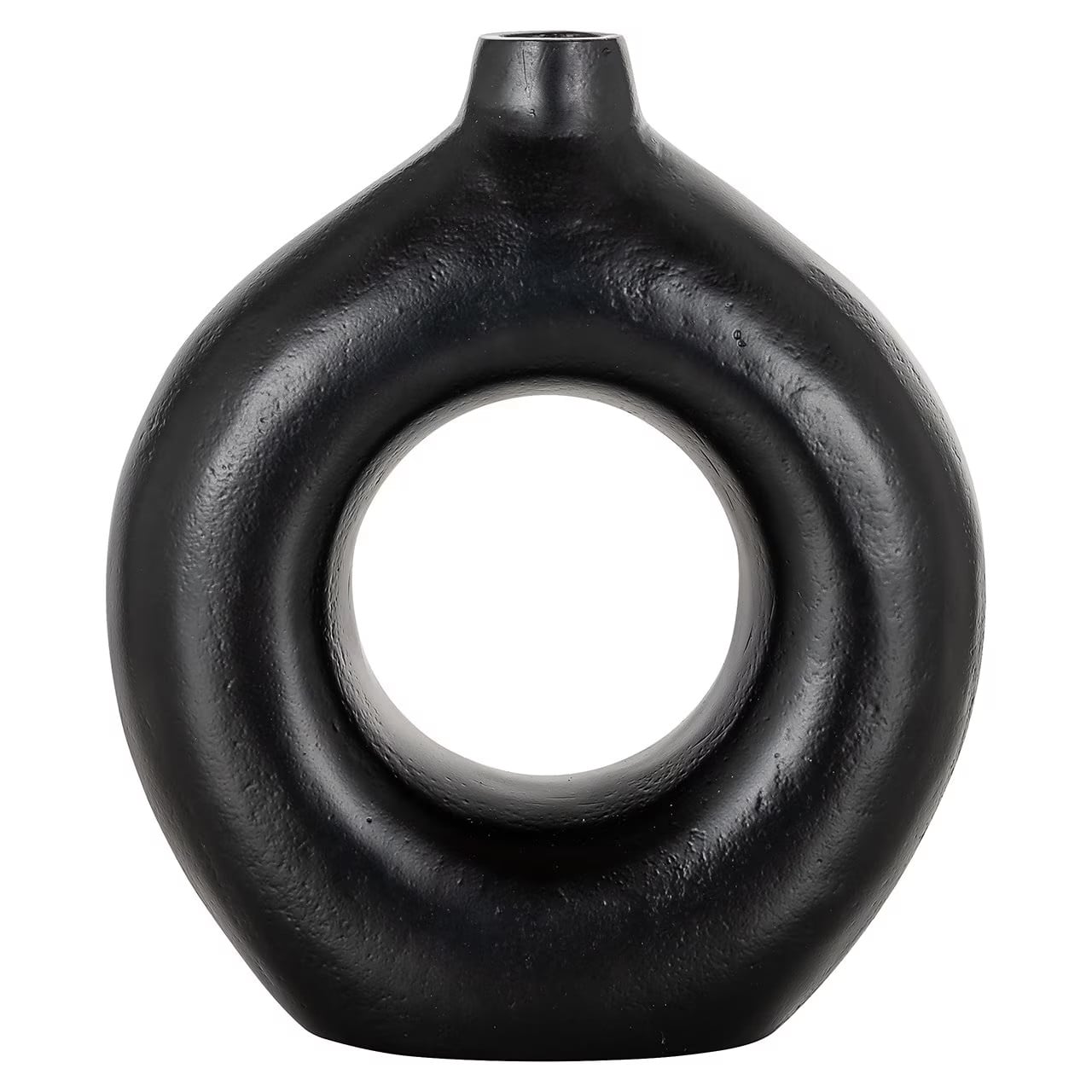 Richmond Interiors Felice Vaas - Zwart - Hoogte: 22 cm