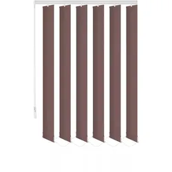 KS Handel 24 Lamellenvorhang Schiebevorhang fertiges Komplettsystem (braun, 150x180 cm)