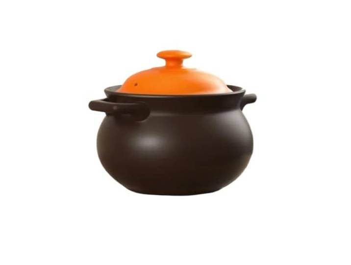 Traditioneller Auflauf-Suppentopf aus Ton Hochtemperaturbeständiges Gaskochfeld(1.6L)