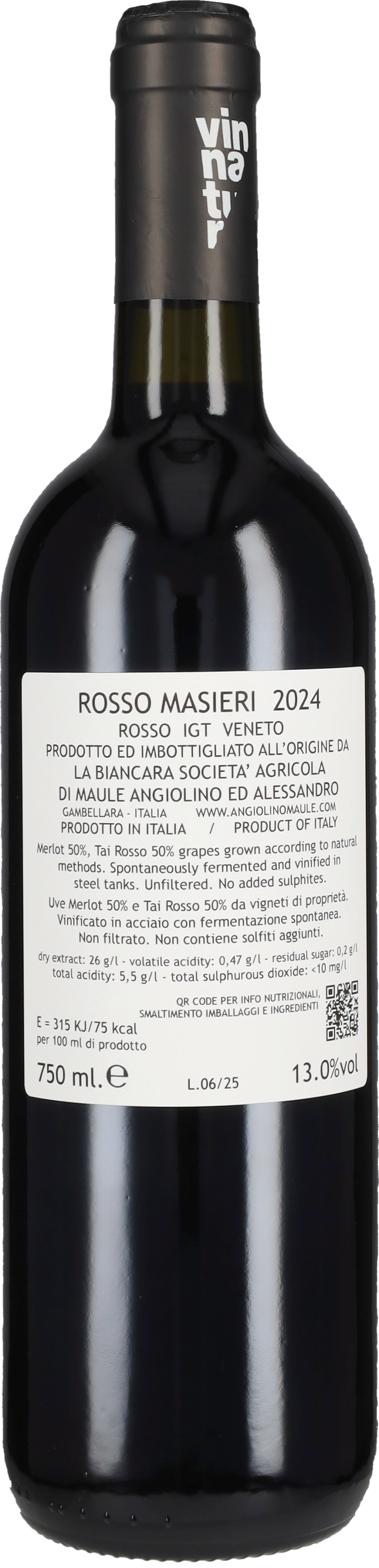 Maule Angiolino - La Biancara Rosso 'Masieri' Angiolino Maule La Biancara 2024