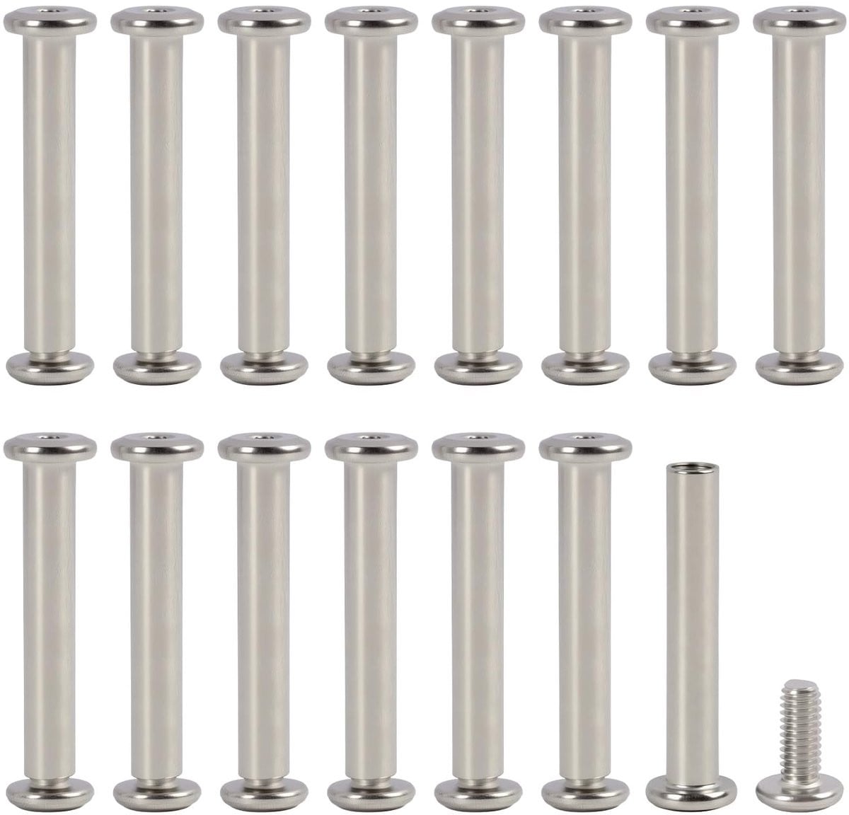 15 stuks verbindingsschroeven M4 x 30 mm met schroefdraadhulzen
