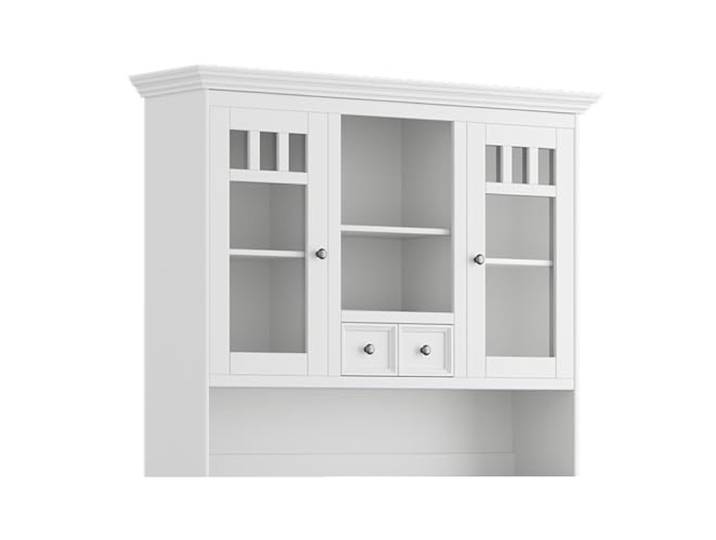 Wohnzimmer Esszimmer Kommode Aufsatzkommode 130cm, Massivholz in weiß