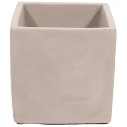 Blumentopf aus Zement – Natural Color, eckig, für den Außenbereich, Maß 12x12x12cm