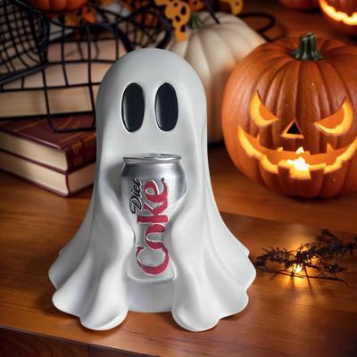 Lush Living Finds Funny Halloween Ghost Statue Holding Coke, Cute Shape Ornament, Home Desktop Holiday Decoration For Festive Vibes Funny Halloween Ghost Statue Holding Coke, Cute Shape Ornament, Home Desktop Holiday Decoration For Festive Vibes