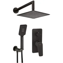 Deante, Beauty Geschenkset, Zestaw prysznicowy Jasmin Komplet podtynkowy - nero (Haarpflege Set)