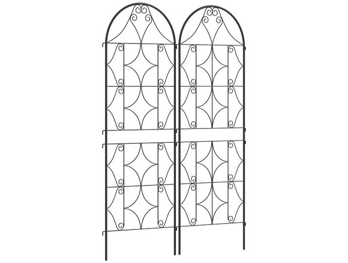 ComfortXL Pflanzengitter 2er-Set De-13792 für Kletterpflanzen 50x150 cm Schwarz, Metall, 1.3x150x50 cm, Dekoration, Gartendeko