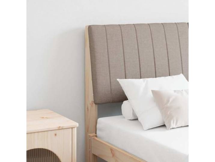 RJPLMFV Bett-Kopfteil, gepolstert, Taupe, 140 cm, massives Kiefernholz Schaumstoffpolsterung, schmutzabweisender Stoff, Oberfläche auf allen Seiten, pflegeleicht