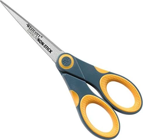 WESTCOTT Antihaftschere TITANIUM NON STICK grau-gelb 18,0 cm