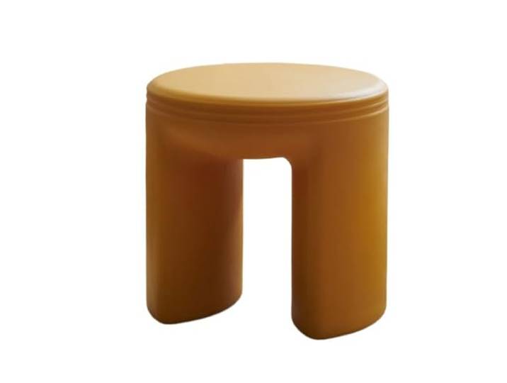 XXAD553TY Multifunktionaler Hocker, runder Kunststoffhocker kann verwendet Werden Kleiderschrank(Yellow)