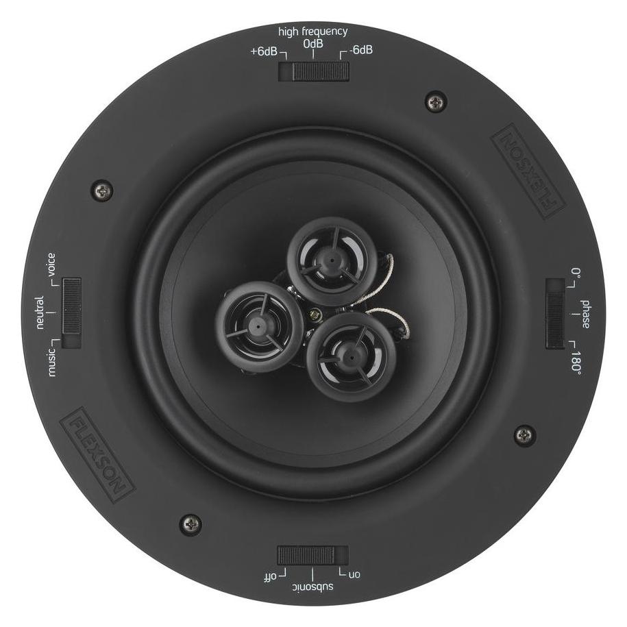 Flexson 1x Deckeneinbaulautsprecher fuer Sonos CONNECT:AMP Feuchtigkeitsbestaendig (1 Stk.) (FLXCS65X31011)