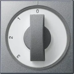 Gira Abdeckung mit Knebel alu 3-Stufen, System55 066926