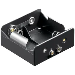goobay 2x Batteriehalter - Druckknopf – Batterie Halterung Elektronik (Kunststoff)