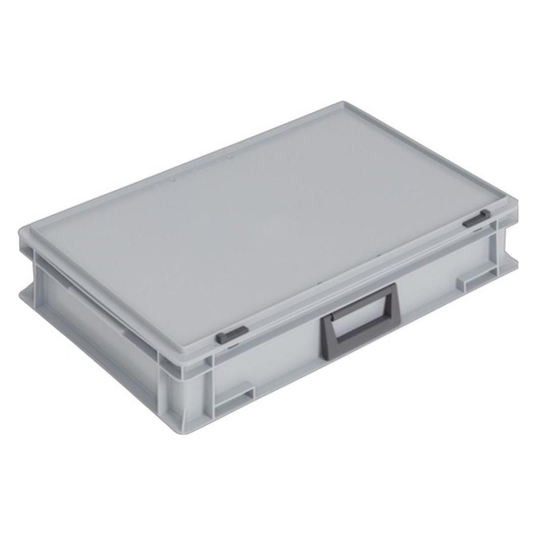 Lockweiler Kunststoffkoffer L600xB400xH133 mm PP 1 Griff Schiebeverschluss grau 24 l (PC24-139. 224.110. 118)