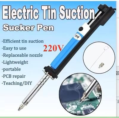 Uplift Essentials Electric Vacuum Desoldering Iron Tool Set For Soldering Repair With Suction Pump eu Plug 2