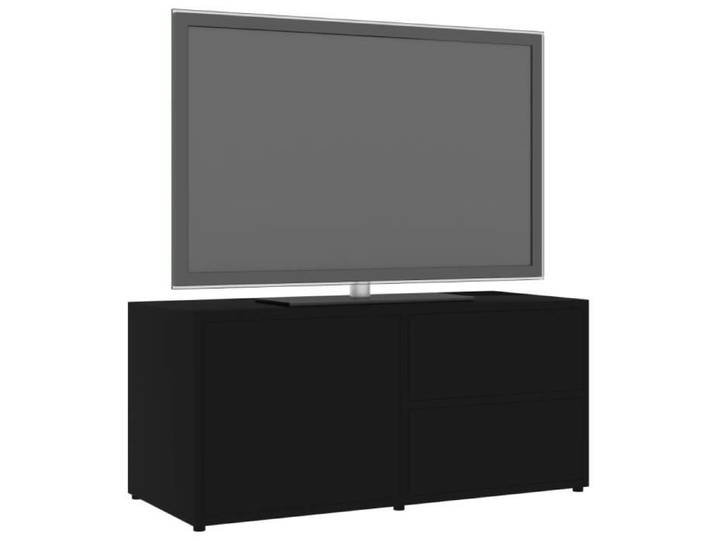 Meuble TV Noir 80x34x36 cm Aggloméré Mothinessto LY12664