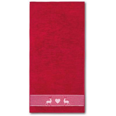 Handtuch DYCKHOFF "Oktoberfest", rot (granat), B:50cm L:100cm, Frottier, Frottier, Handtücher, Made in Germany
