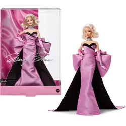 Marilyn Monroe Barbie Signature-Sammelpuppe in legendärem pinken Kleid aus dem Film mit „Diamanten“-Schmuck
