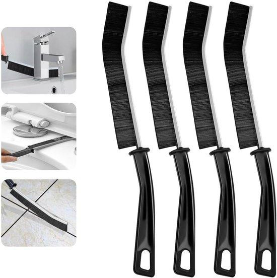 Unyqoos Set van 4 voegenborstels met PET-borstelkoppen en ergonomische handgreep voor keuken en badkamer