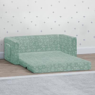 Serta Perfect Sleeper Extra Wide Convertible Sofa to Lounger - Comfy 2-in-1 Flip Open Couch/Sleeper for Kids