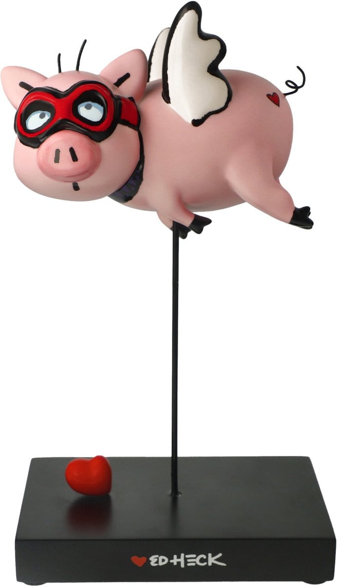 Goebel Ed Heck When Pigs Fly Decoratief Porseleinen Varkensbeeld 29 cm