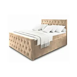 MASSENO Boxbett mit Bettkasten  ¦ beige ¦ Maße (cm): B: 180 H: 120