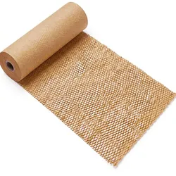 Creativery 25m Rolle Wabenpapier 50cm Verpackungspapier 80g/m2 Füllmaterial Geschenkverpackung Schutzpapier Blumenverpackung Papierpolster Kraftpapier Natur