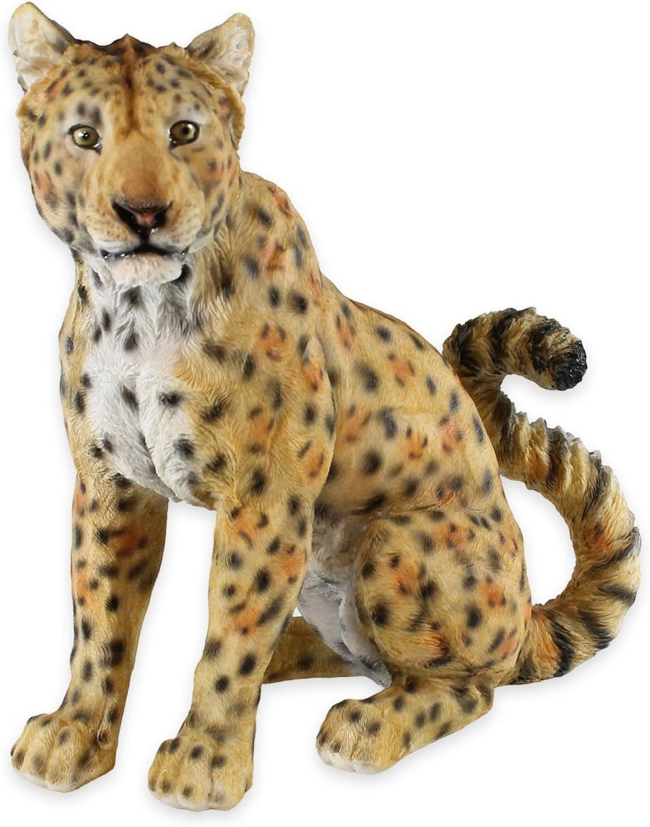 Panter figuur Wilde kat decoratie Handgeschilderd Meerkleurig Hoogte: 40 cm