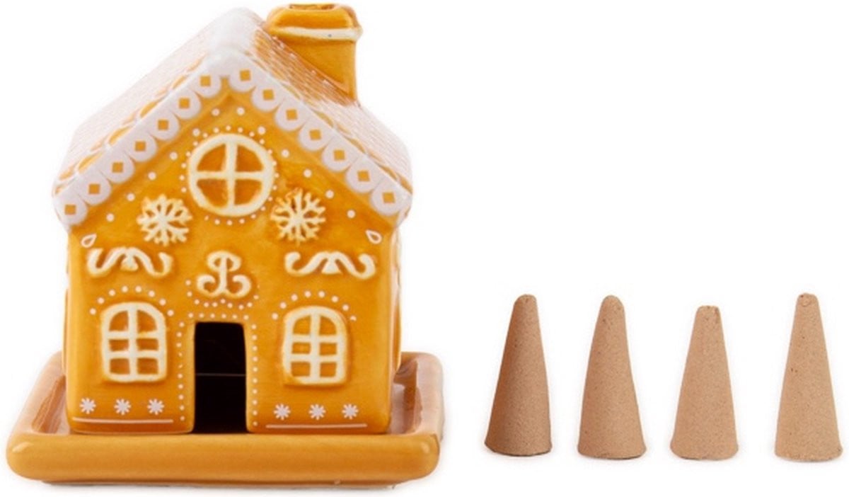 Gift Republic Wierookhouder Peperkoekenhuisje