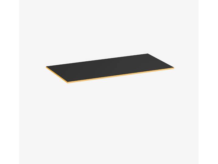 Gaming Tischplatte Rechteck, Schwarz, Klassik, 1600 x 800 x 19 mm, Kante Sundown