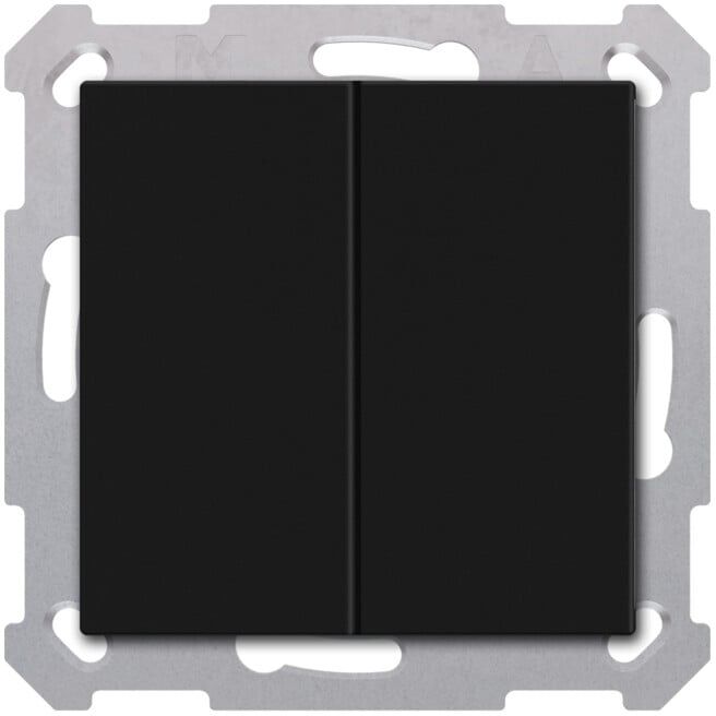 MDT Taster KNX Light 55 Basic 2f noir mat Neutral BE-TAL55B206.01 (BE-TAL55B206.01)