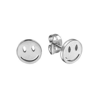 Paar Ohrstecker FIRETTI "Schmuck Geschenk Ohrschmuck Smile", silber (edelstahlfarben), Ohrringe, Damen, 8mm, Edelstahl
