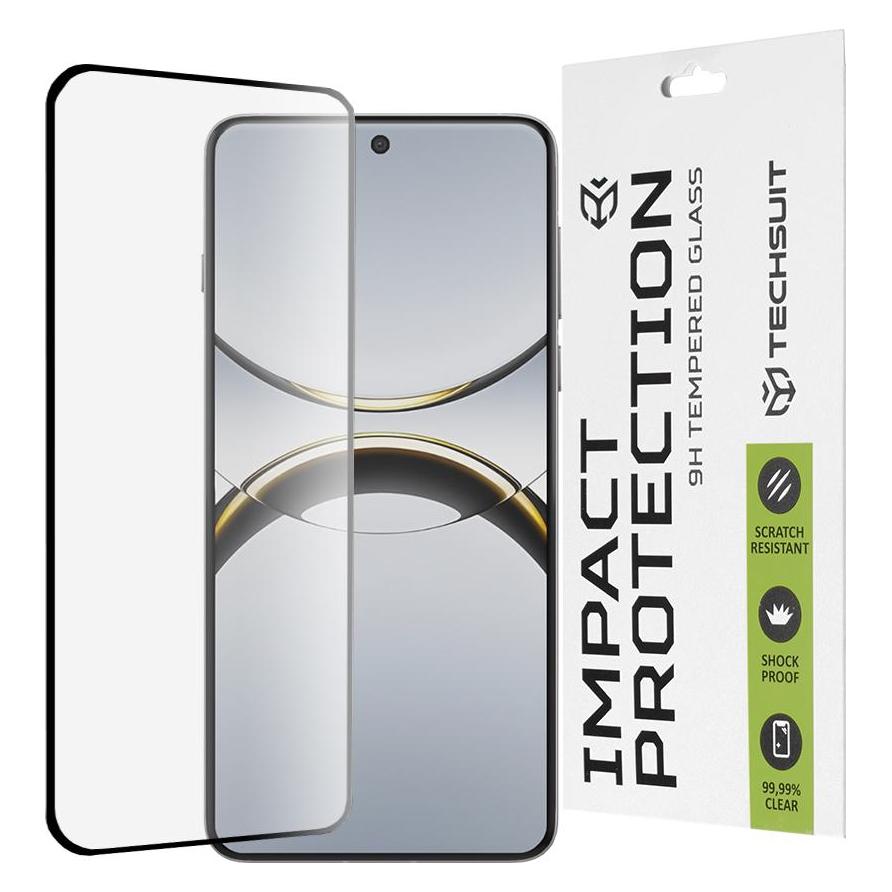 Techsuit - 111D Full Cover / Full Glue Glass / 3D Curved Screen - Oppo Find X8 Pro - Black (Oppo Find X8 Pro) (56365119)