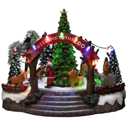 Konstsmide Weihnachtsbeleuchtung  LED Szenerie Weihnachtszoo mit Musik