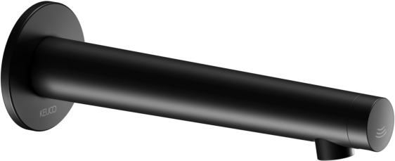 Keuco Ixmo Elektronik-Waschtischmischer 59517371101 schwarz matt, Unterputz, Netzbetrieb, Ausladung 225mm, runde Rosette