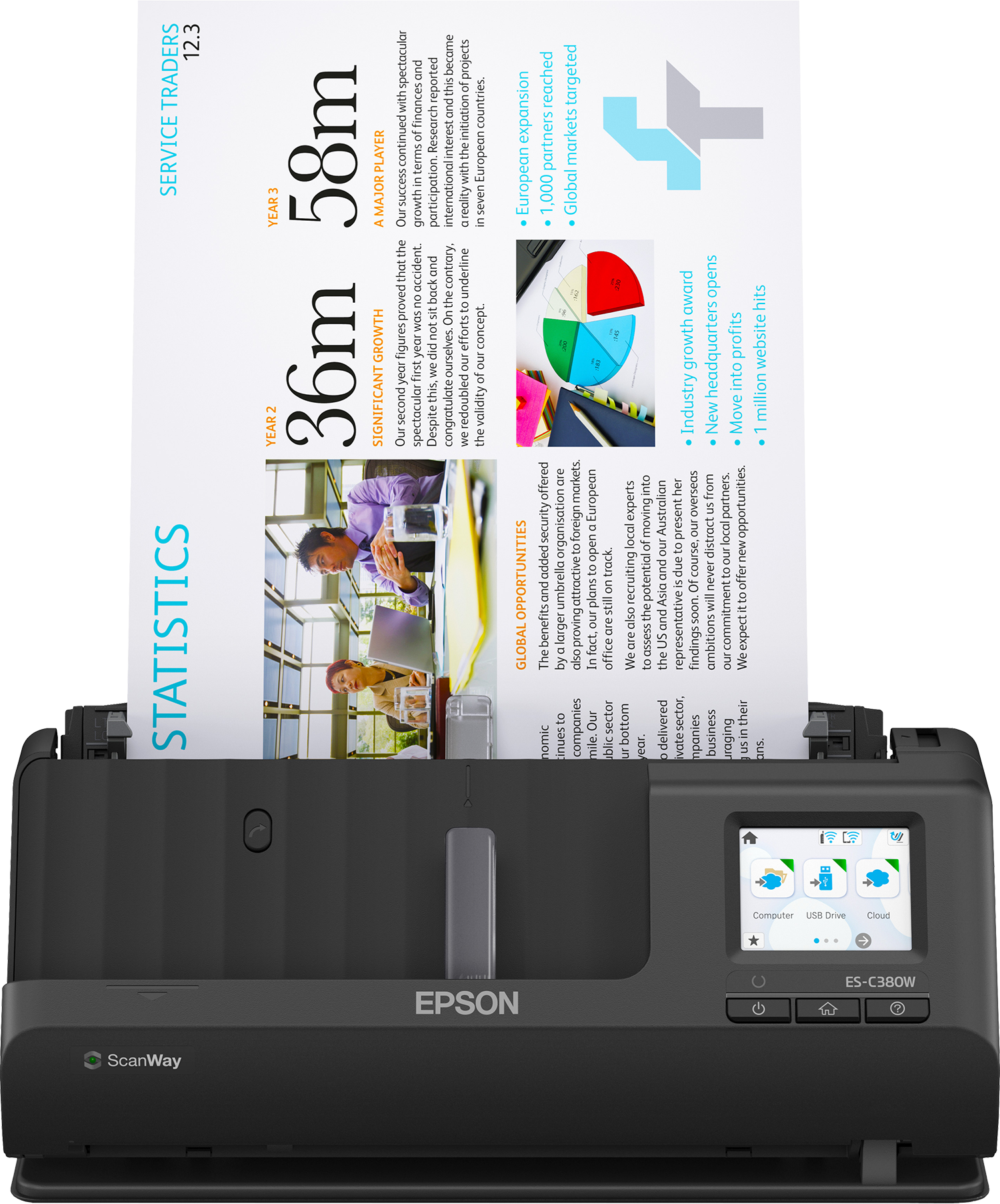 EPSON WorkForce ES-C380W Dokumentenscanner USB WLAN