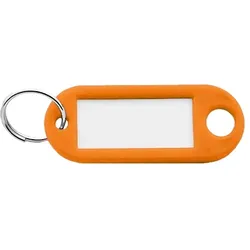 CombiCraft Schlüsseletiketten mit ausziehbarem Papier in Orange 55x22 mm - 100er Pack