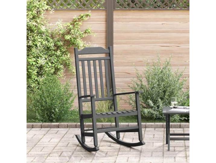 Schaukelstuhl aus Harz für Garten und Terrasse, Schwarz, 84x65x114 cm Wetterbeständig, pflegeleicht, ergonomisch, modernes Design, stabile Konstruktion, für Außenbereiche