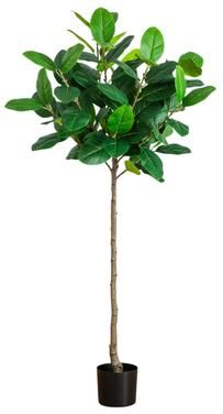 Nearly Natural 5-ft Artificial Petite Audrey Ficust Tree - Green