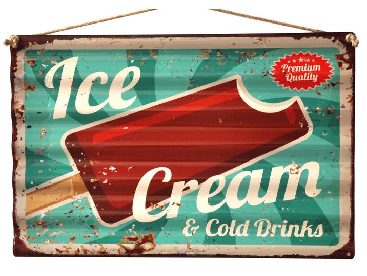 Plaque rectangulaire '' Ice Cream''
