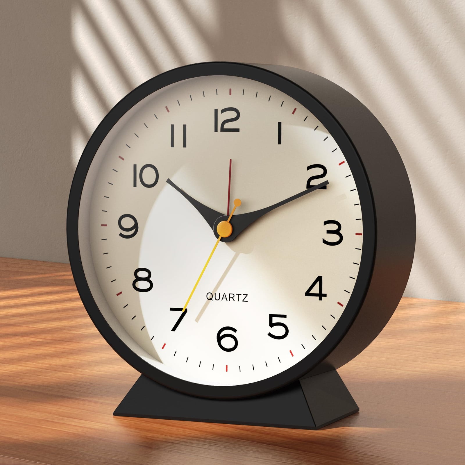 Dripio Analoge retro wekker met nachtlampje, metaal, 11,4 cm