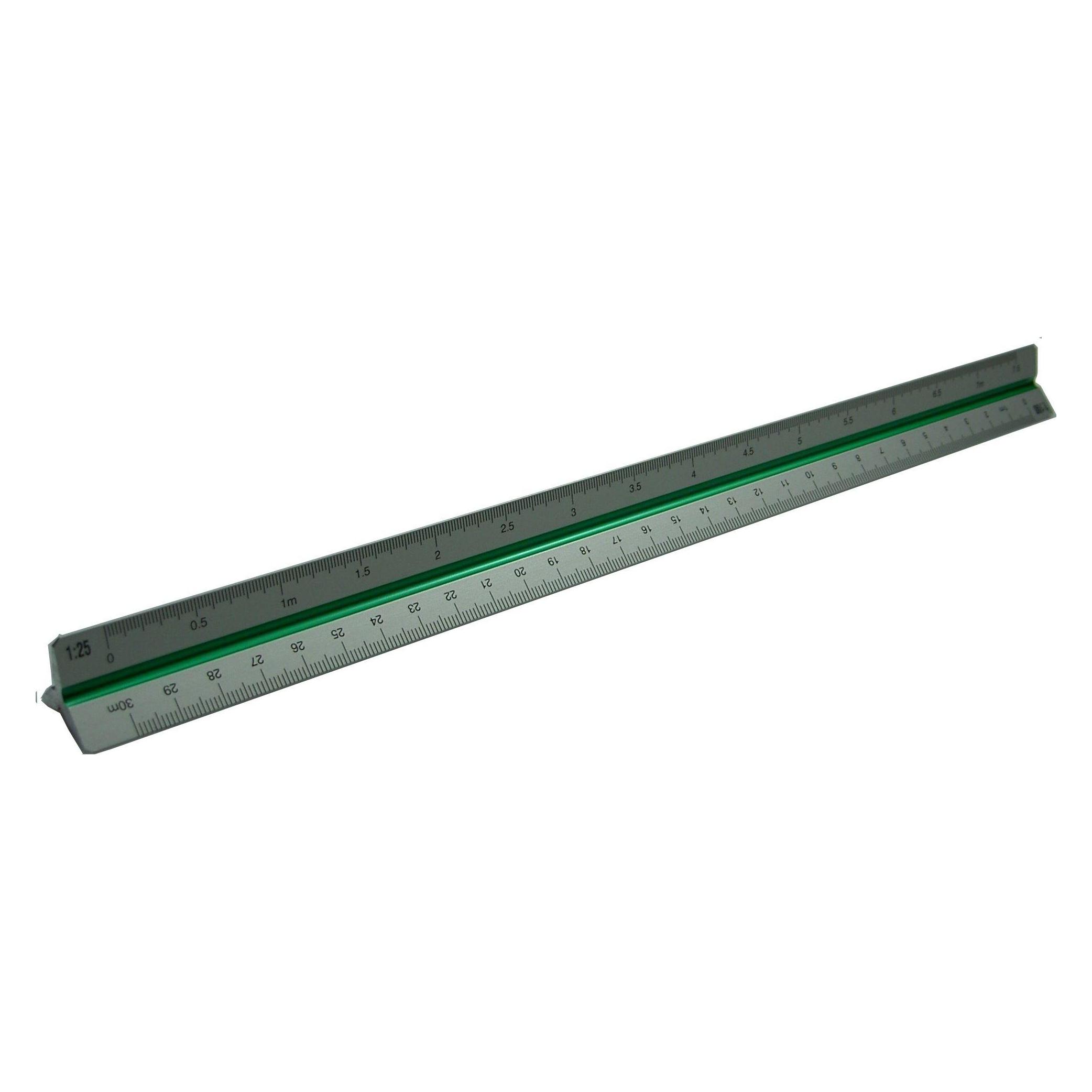 Rumold Dreikantmassstab Aluminium 30cm (30 cm, Aluminium) (195/DIN30)