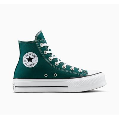 Sneaker CONVERSE "CHUCK TAYLOR ALL STAR LIFT", Damen, Gr. 36, atmungsaktiv, schwarzly jaded, weiß, schwarz, Textil, Schuhe Sneaker