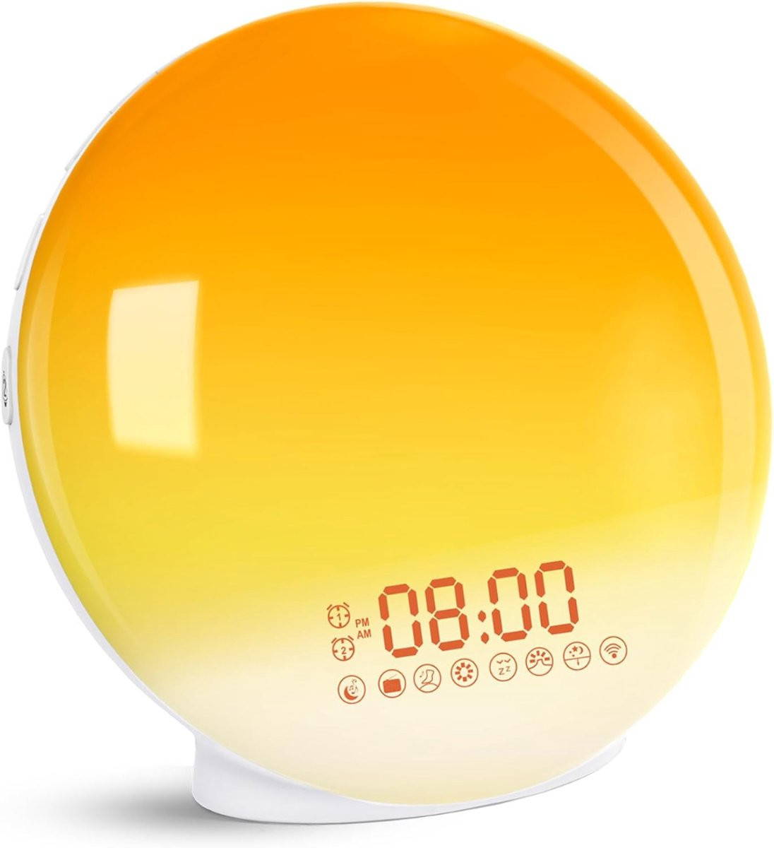 TopChoice Licht Wekker Wake Up Light - Digitale Wekker met Lamp, 7 Natuurgeluiden en USB-aansluiting