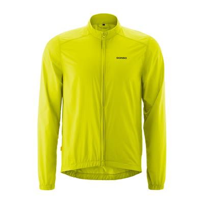 Windbreaker GONSO "Adventure Jacket Wind M", Herren, Gr. XXL, gelb, 90% Polyamid, 10% Polyester, Jacken Windbreaker, Herren Windjacke, leichte u. winddichte Fahrradjacke, geringes Packmaß
