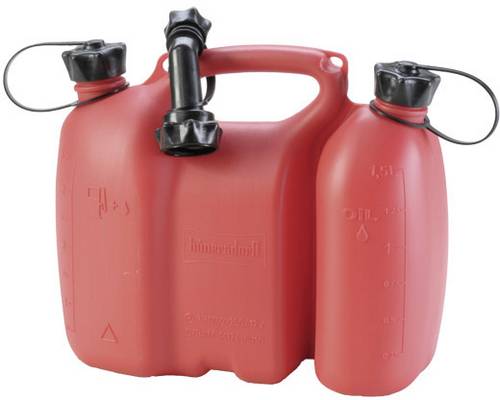 Doppelkanister PROFI 3+1,5 L, HD-PE rot, mit UN-Zulassung, Zubehör schwarz