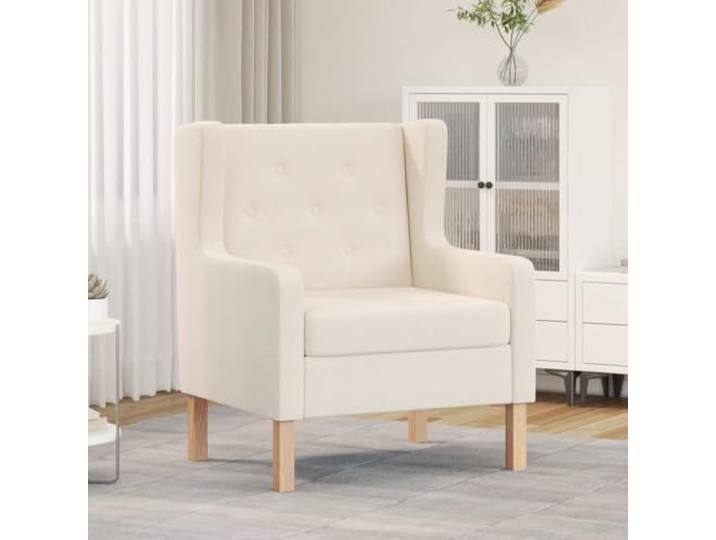 Bequemer Sessel aus Polyestergewebe, Schaumstoffpolsterung, Holzrahmen Schlichtes Design, Lesen, Fernsehen, Entspannung, einfache Montage, stabil, langlebig