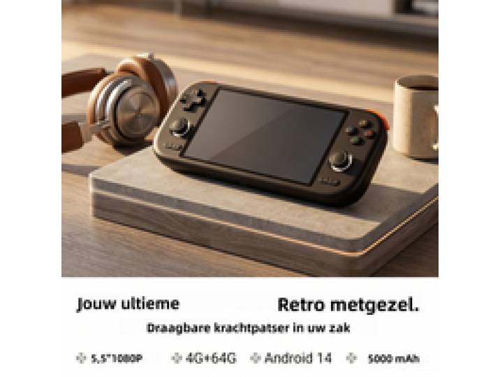 MANGMI Air X Android retro draagbare spelconsole, 5,5 inch 1080p IPS-touchscreen, Snapdragon 662 met Hall-joystick, draagbare emulatieconsole, ondersteunt PS2/PSP/N64-spellen, 5000 mAh-batterij,