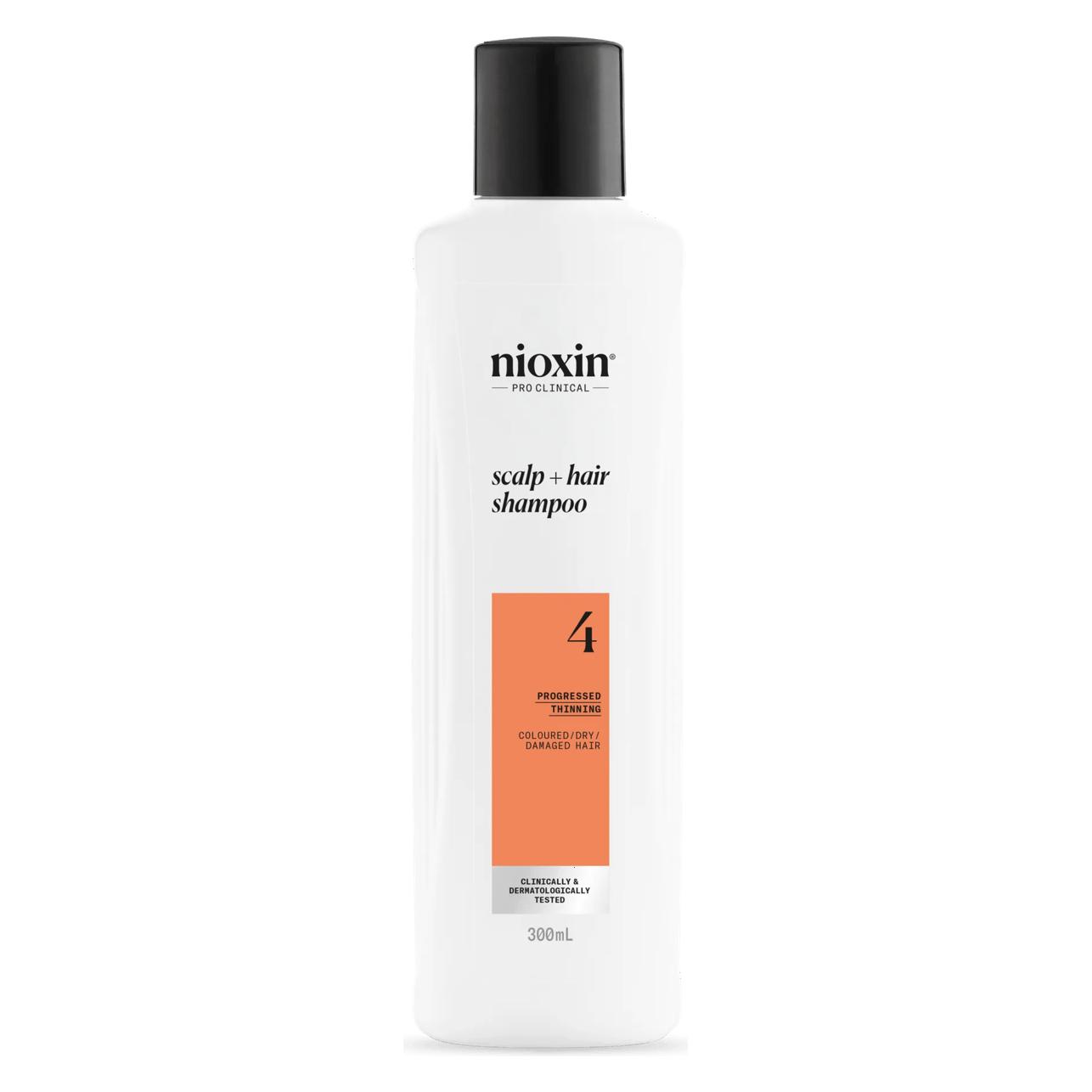 Nioxin System 4 Shampoo Cleanser für feines, farbverdünntes Haar (Flüssiges Shampoo, 300 ml) (0000106525)